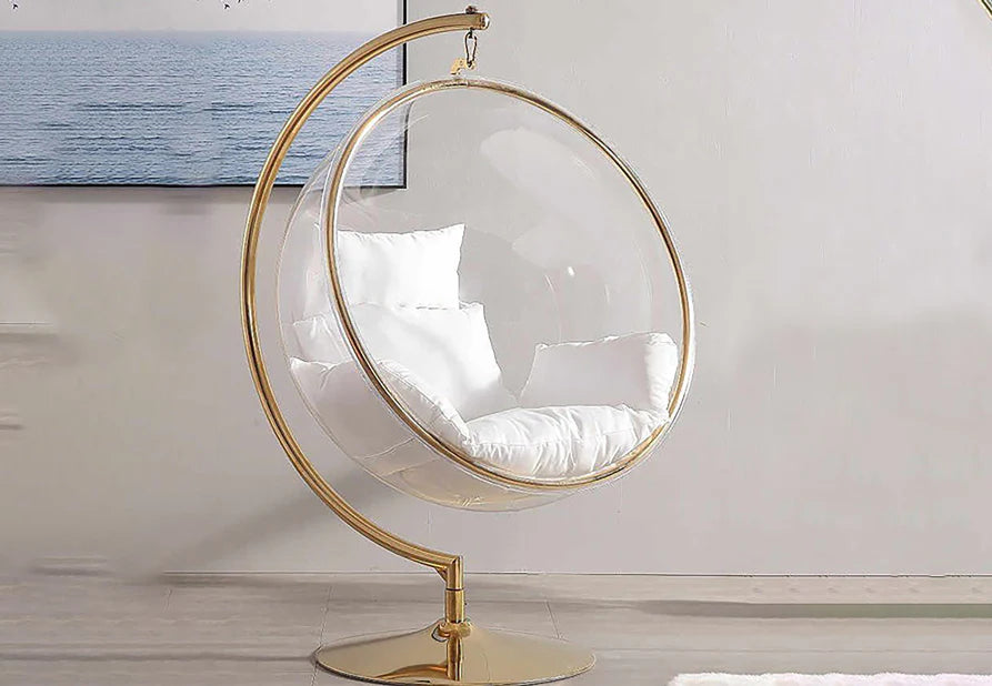 Lia Acrylic Swing Accent Chair