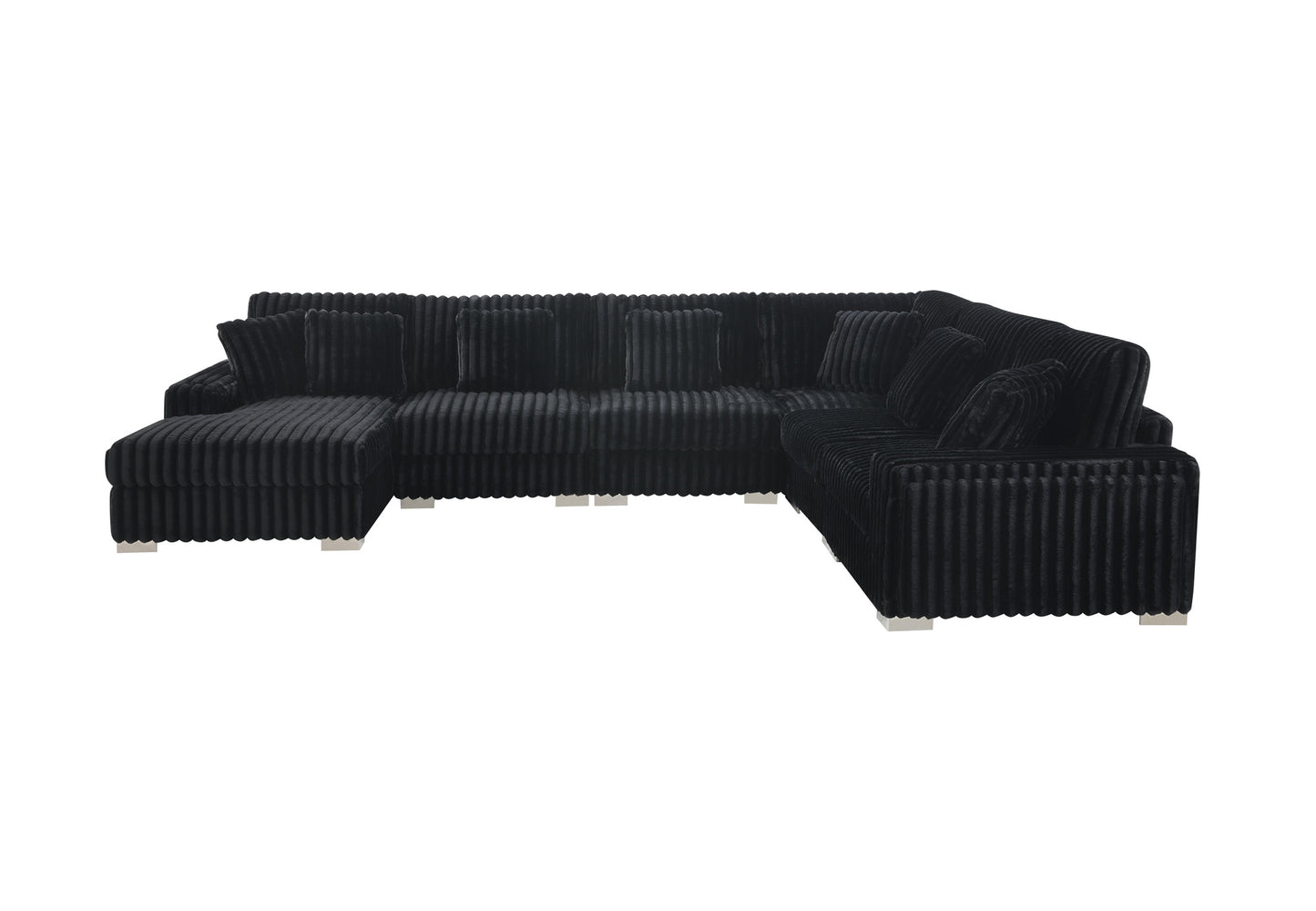 Shaggy Velvet Sectional