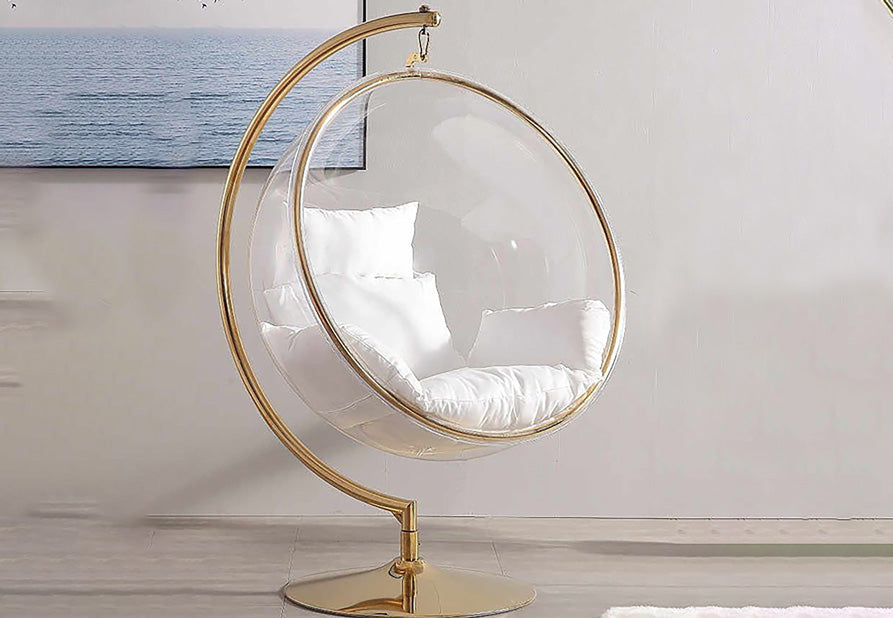 LIA ACRYLIC SWING BUBBLE ACCENT CHAIR