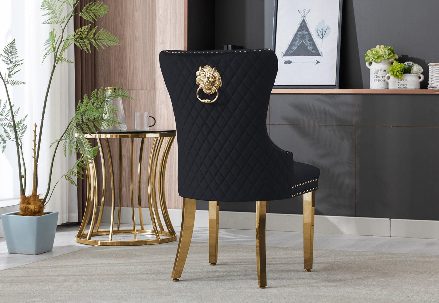 LION DINNING CHAIRS -GOLD