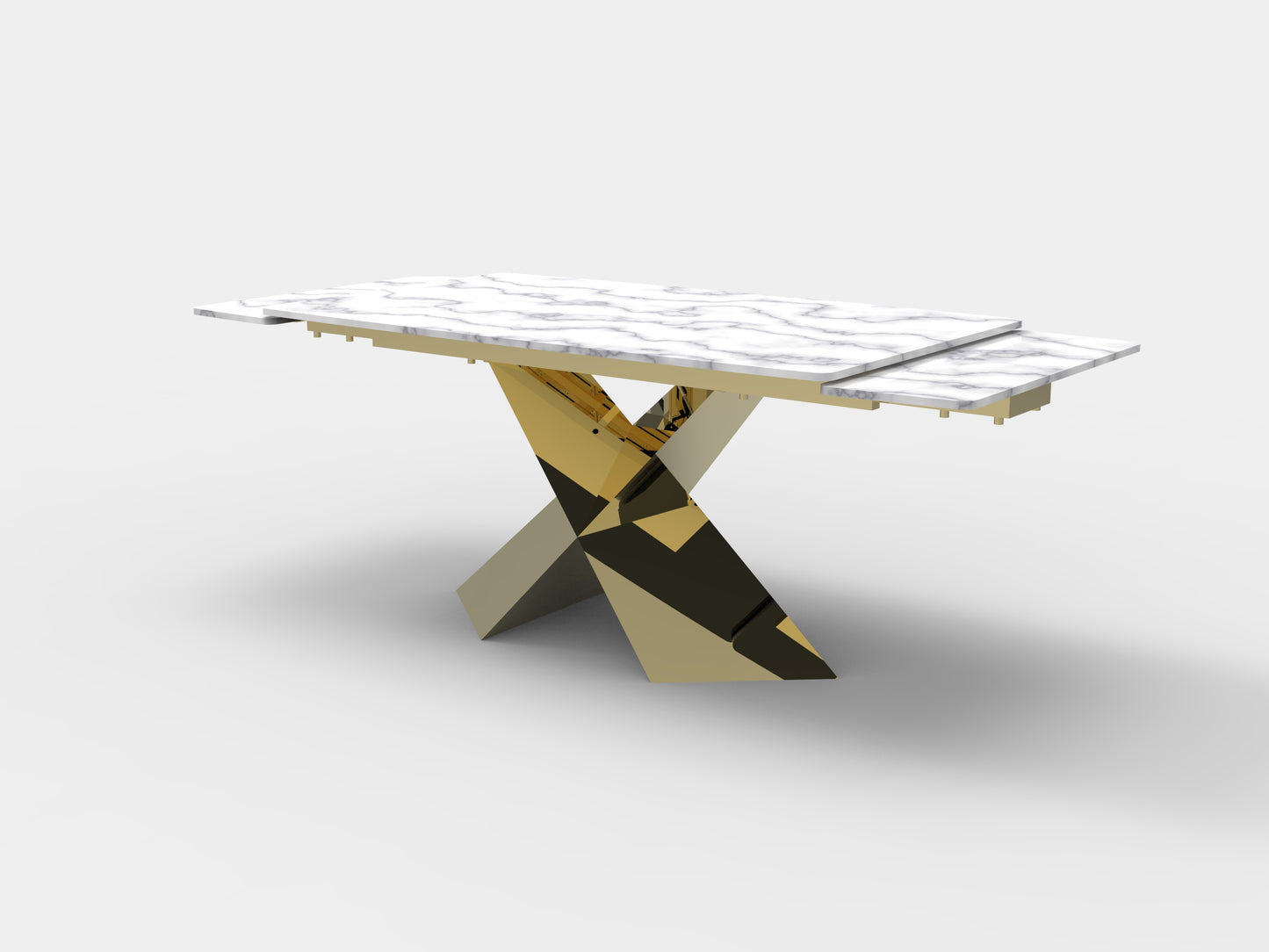 T19 MARBLE DINING TABLE GOLD