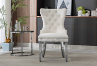 LION DINING CHAIR - SILVER LEGS