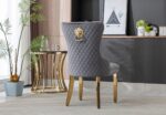 Lion Velvet Dining Chair - Image 11