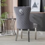 Lion Velvet Dining Chair