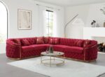 Corner Velvet Sectional - Image 5