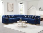 Corner Velvet Sectional - Image 4