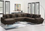 Shaggy Velvet Sectional - Image 2