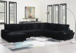 Shaggy Velvet Sectional - Image 4