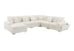 Shaggy Velvet Sectional - Image 6